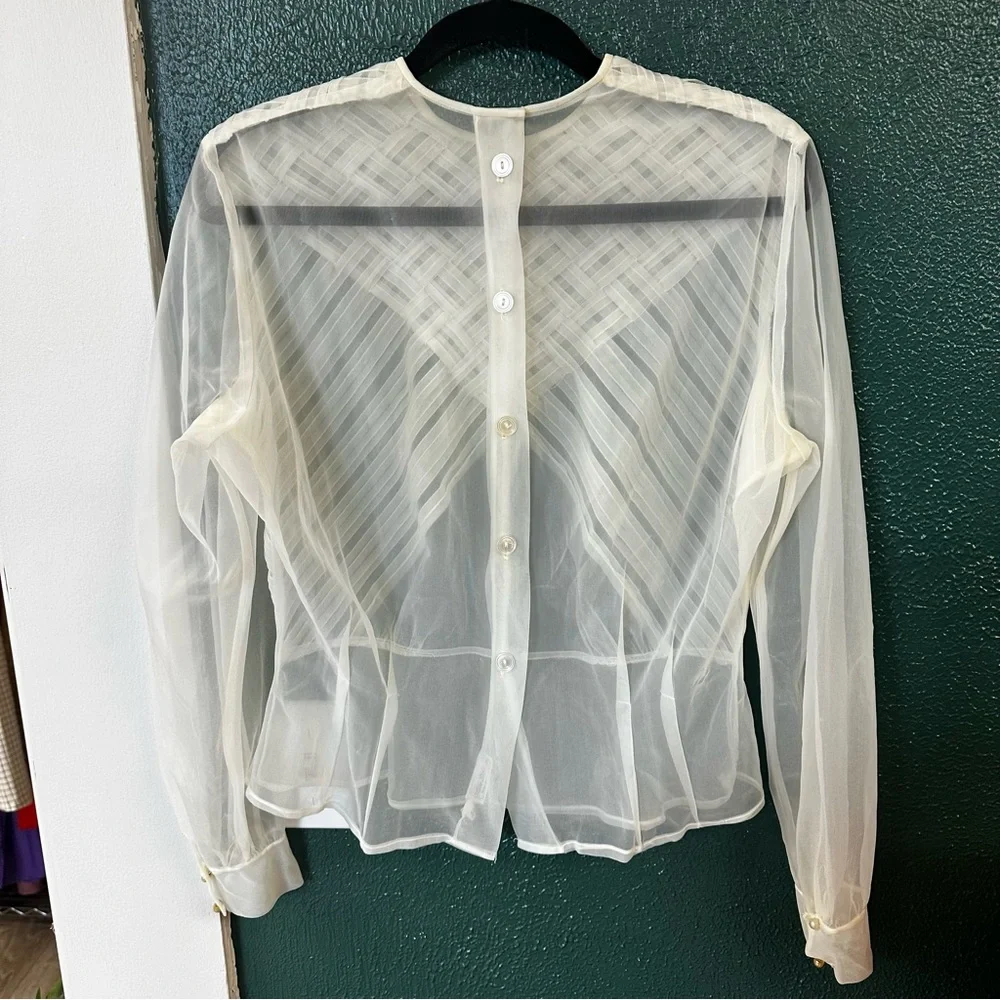 Vintage Miss Debwin Sheer Blouse - Picture 6 of 8